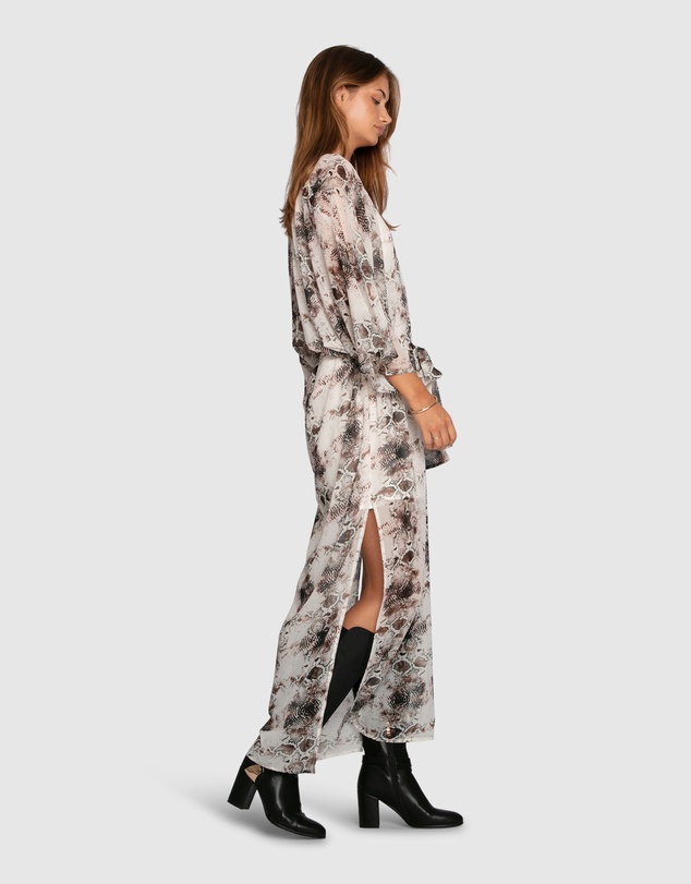 Belle & Bloom - Heart On Fire Snake Print Kaftan