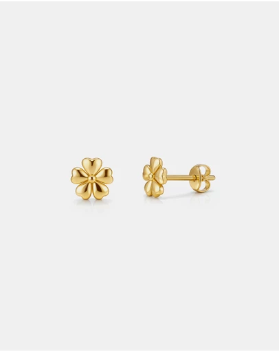 Zoe Olivia - 9K Gold Flower Stud Earrings