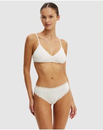 Cotton On Body - Cotton Pointelle Triangle Padded Bralette