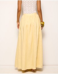 AERE - Tiera Gathered Midi Skirt