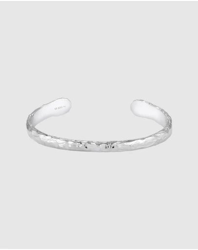 Kuzzoi - ICONIC EXCLUSIVE - Textured Cuff Bracelet in 925 Sterling Silver