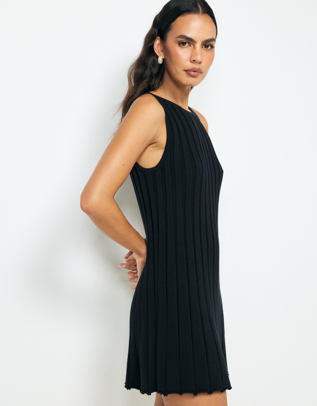 AERE - Zia Rib Knit Mini Dress