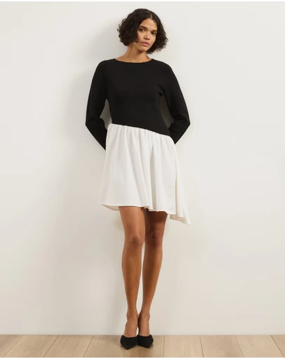 Atmos&Here - Maci Knit Combo Mini Dress
