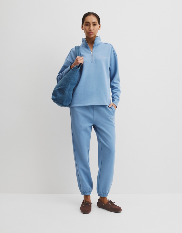 Country Road - Australian Good Earth Cotton Zip Neck Sweat