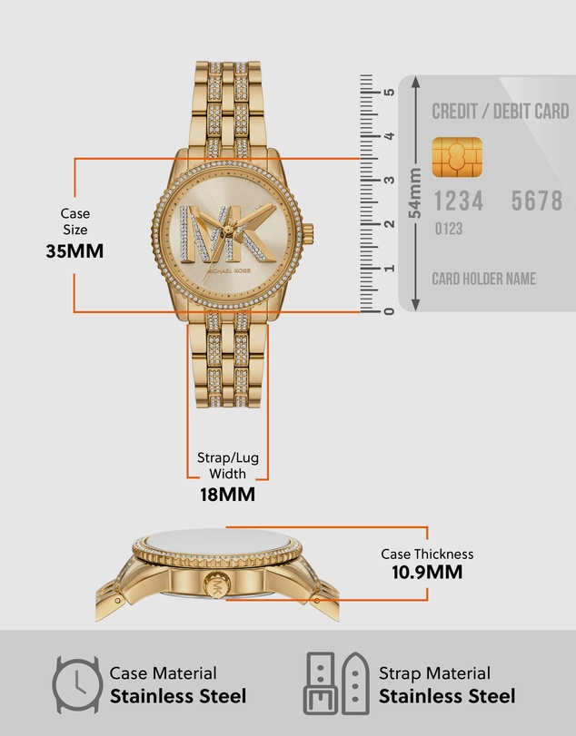 Michael Kors - Ritz Gold Tone Analogue Watch