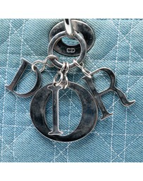 Pre-Loved by Azura Reborn - Pre-Loved Large Denim Cannage Acrylic Handles Lady Dior