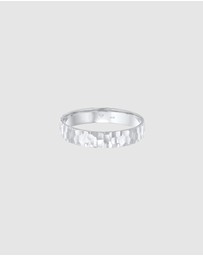 Kuzzoi - ICONIC EXCLUSIVE - Ring Men Band Organic Structured in 925 Sterling Silver