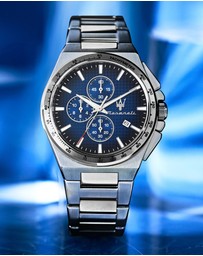 Maserati - Maserati Velocità Slim Chronograph 41mm Blue Dial Quartz Watch