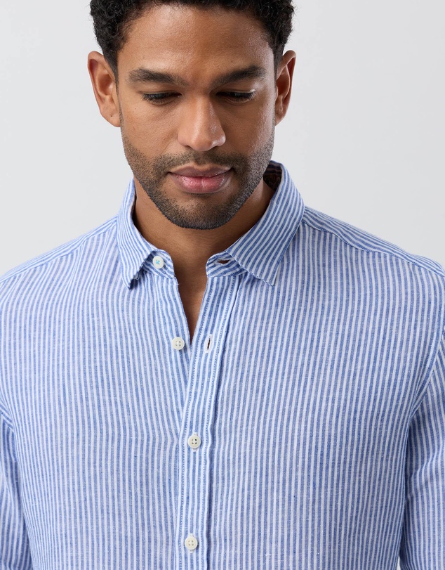 Brooksfield - Linen Casual Long Sleeve