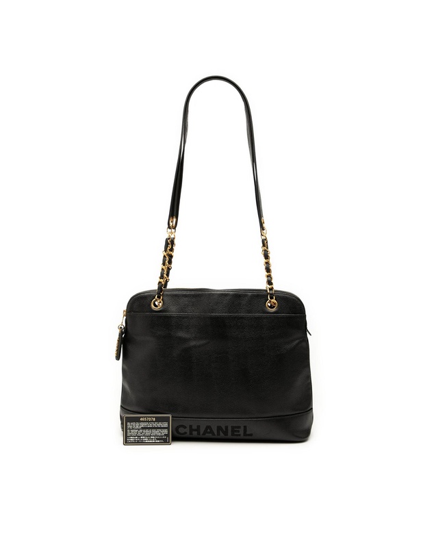Pre-Loved by Azura Reborn - Pre-Loved Caviar Logo Chain Shoulder Bag