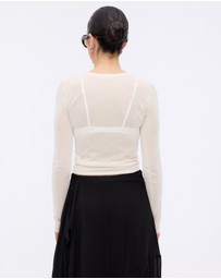 Minima Esenciales - Haze Semi Sheer Knit Top
