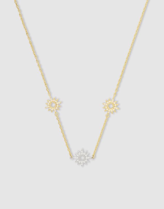 Wanderlust + Co - Sunlit Trio Gold Necklace