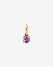 Michael Hill - Round Purple Amethyst Birthstone Pendant in 10kt Yellow Gold