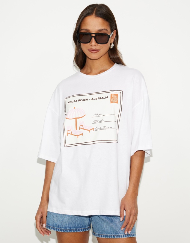 Dazie - Postcard Oversized Graphic Tee