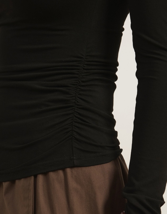 Atmos&Here - Poppy Asymmetrical Draped Jersey Top