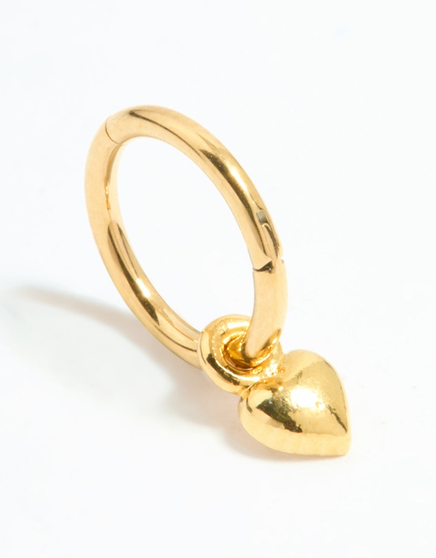 Lovisa - Gold Plated Surgical Steel Micro Heart Clicker