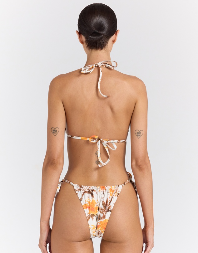 Poolside Paradiso - Palma Slide String Tie Bikini Bottom - Sunset