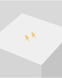 Elli Jewelry - Kids - Earrings Kids Cross Religion Faith Trend in 925 Sterling Silver Gold Plated