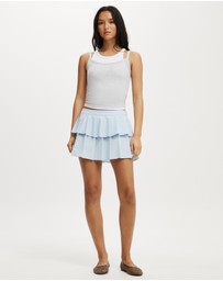 Cotton On - Luis Double Pleated Mini Skirt