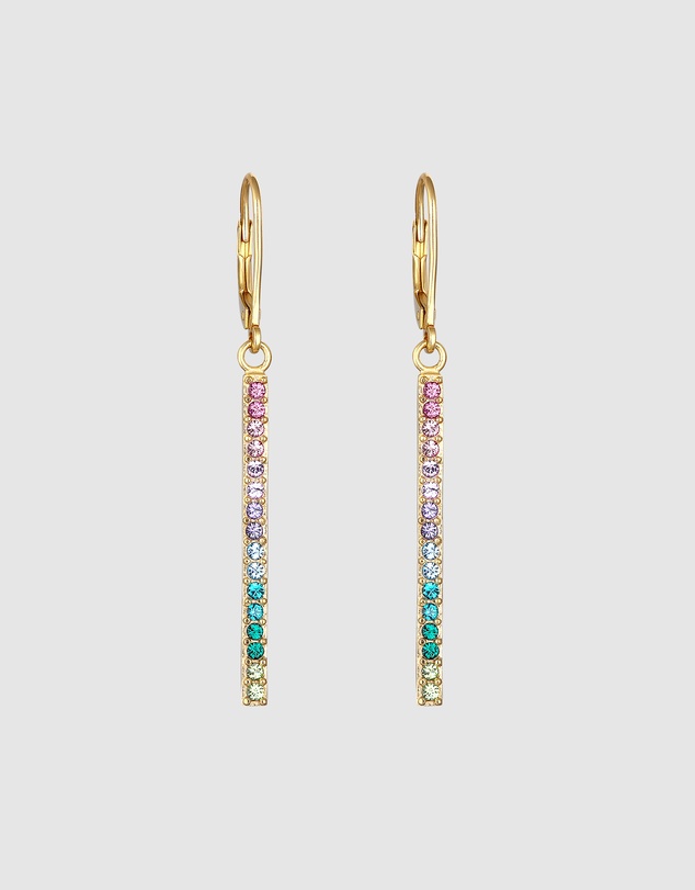 Elli Jewelry - Rainbow Drop Earrings in Gold-Plated 925 Silver