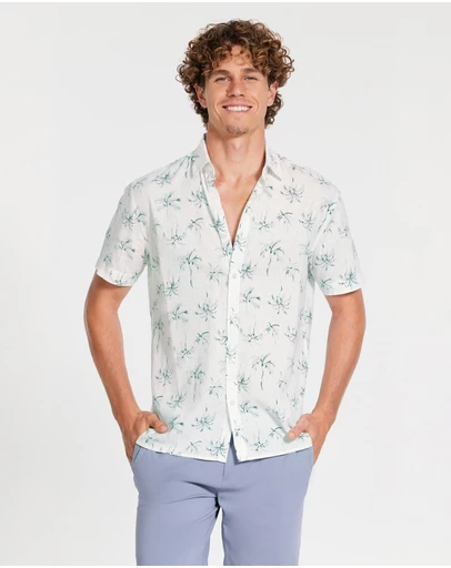 Tarocash - Neeson Linen Palm Shirt