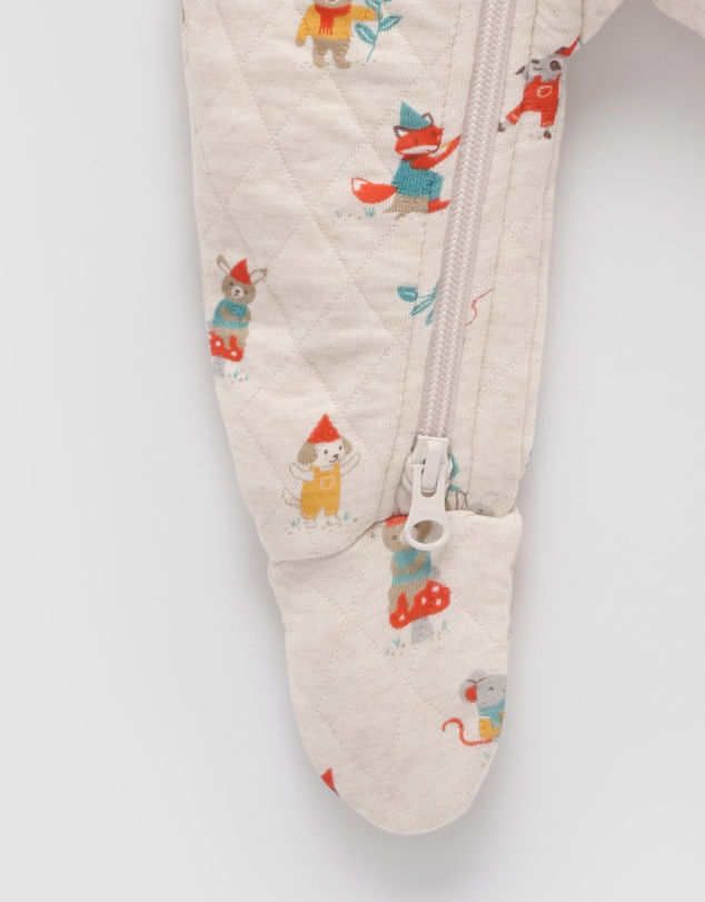 Purebaby - Quilted Growsuit -Kids-Babies