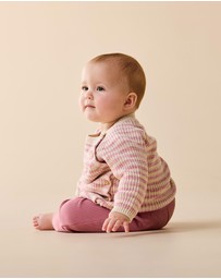 Wilson & Frenchy - Organic Knitted Stripe Kimono Cardigan - Babies
