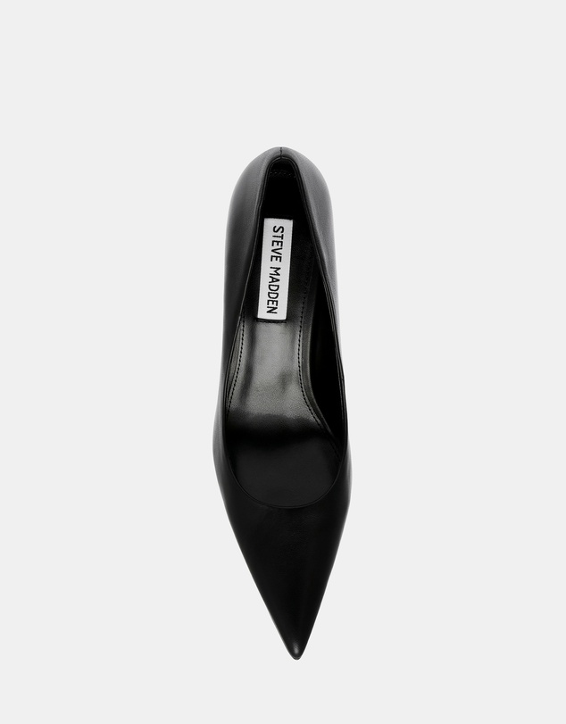 Steve Madden - Can-Do Black Leather Heels