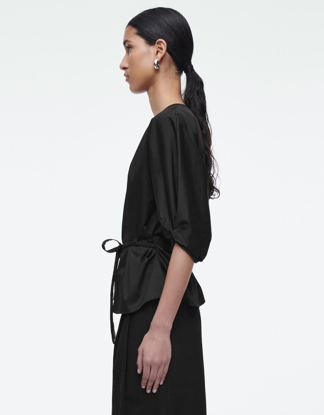 COS - Belted Puff-Sleeve Blouse