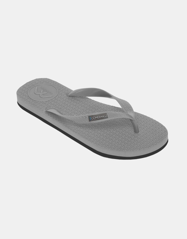 Boomerangz Footwear - Men's Grey/Black Thongs with arch support and 2 x interchangeable straps