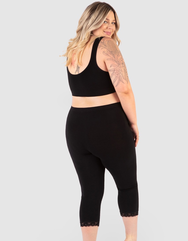 B Free Intimate Apparel - Maternity Anti Chafing High Rise 3/4 Cotton Rich Leggings