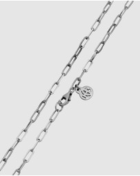 Haze & Glory - ICONIC EXCLUSIVE - Necklace Unisex Long Link Chain 925 Sterling Silver Oxidized
