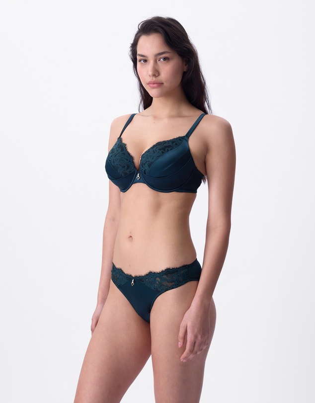 Bras N Things - Rosaria Brazilian Knicker - Dark Green