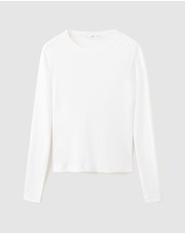 M.N.G - Long Sleeve Cotton T-Shirt