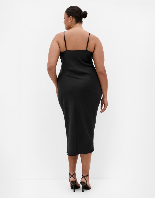 City Chic - Plus size Adelina Twist Slip Dress - black