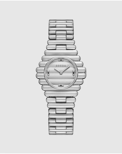 Breda - Coda Silver and Metal Bracelet Watch, 32MM