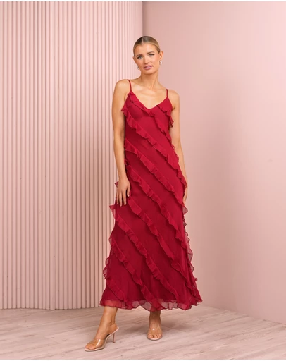 Azzurielle - Priscilla Ruffle Maxi Dress