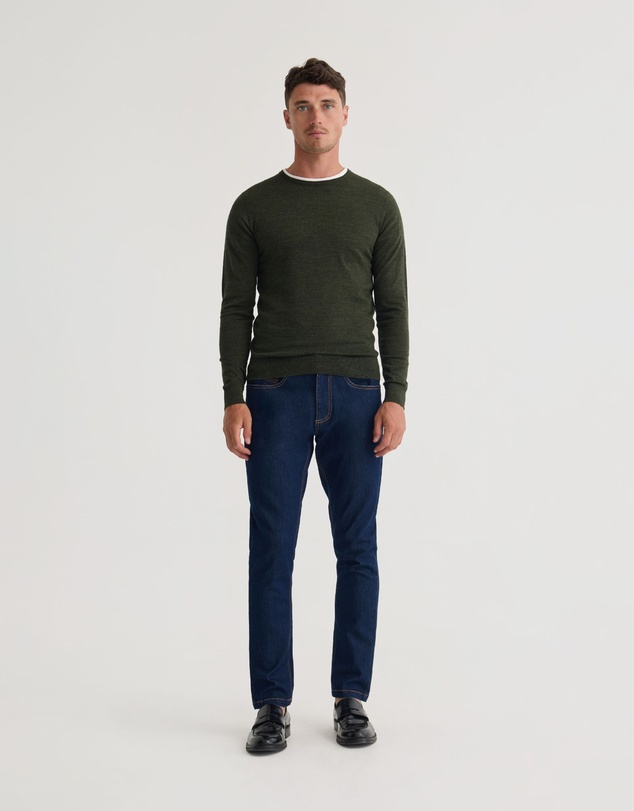 Oxford - Crew Neck Pure Wool Pullover