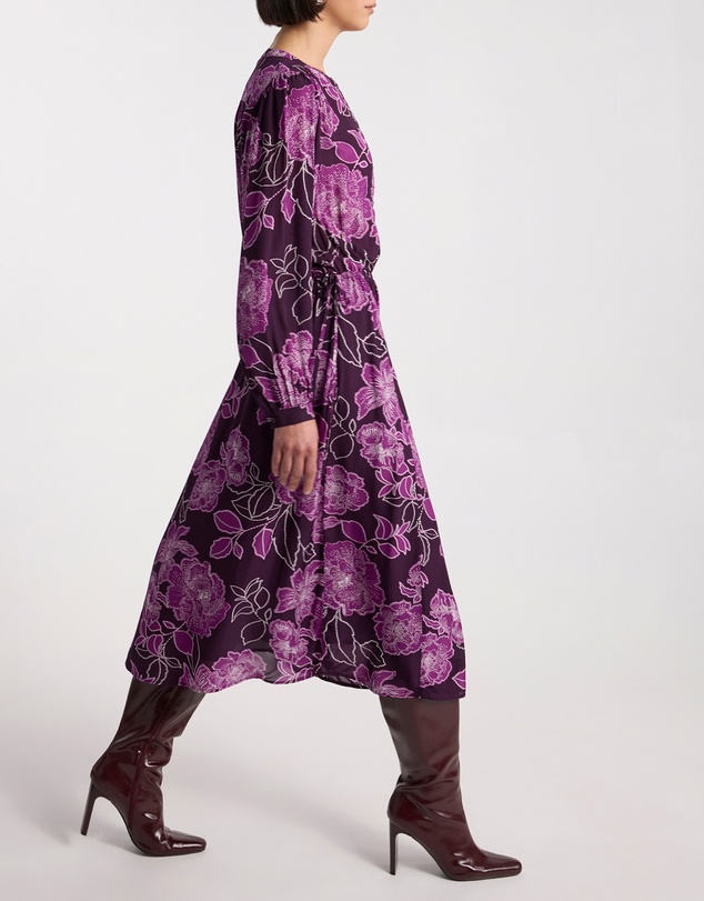David Lawrence - Garnet Viscose Dress