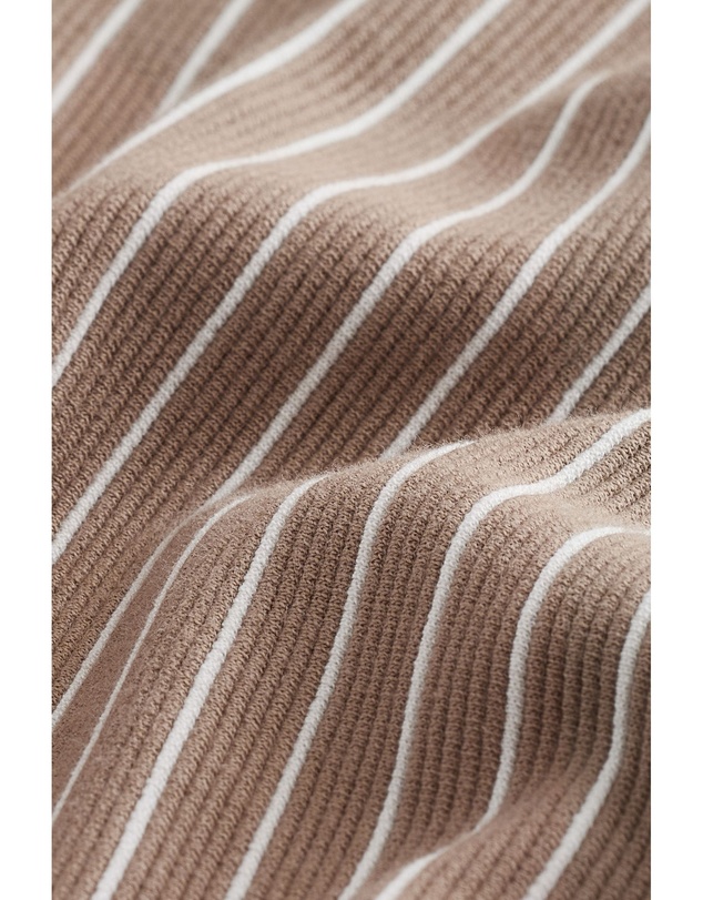 NEXT - Vertical Stripe Quarter Zip Polo Shirt
