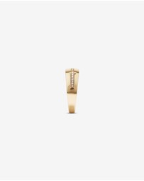 Michael Hill - Men's Diamond Row Signet Ring in 10kt Yellow Gold