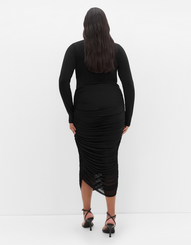 City Chic - Anastasia Ruched Midi Skirt