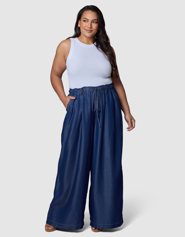 Indigo Tonic - Blake Chambray Wide Leg Pants