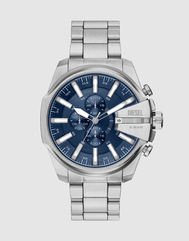 Diesel - Mega Chief Slim Silver Tone Chronograph Watch