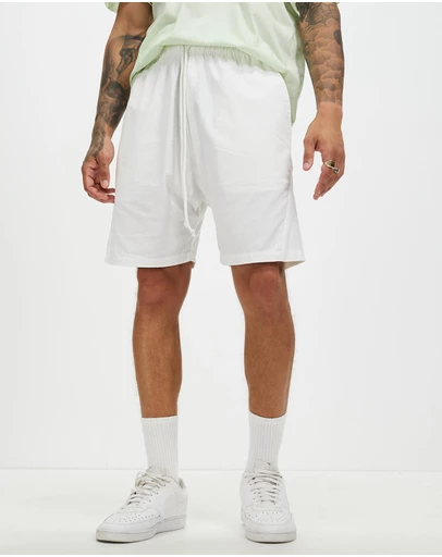 Surrounded By Ghosts - The Obsidian Linen Drawstring Shorts