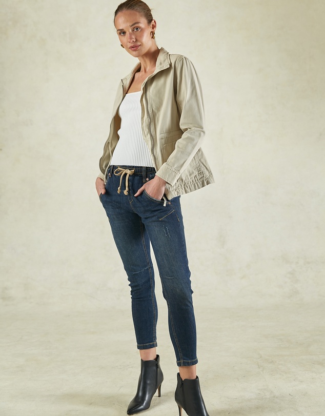 DRICOPER DENIM - Driftwood Foam Utility Jacket