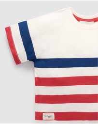 Purebaby - Striped Oversized Tee -Kids-Babies