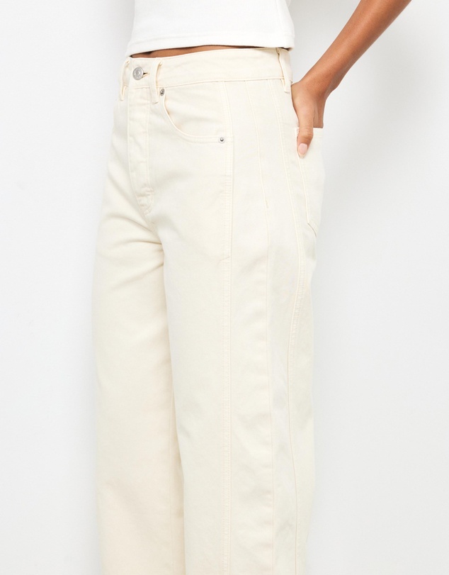 AERE - Mid Rise Barrel Leg Jeans