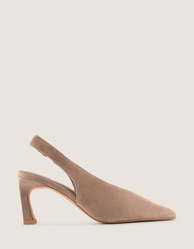 Shelly Shen - Evie High Heels Taupe Suede