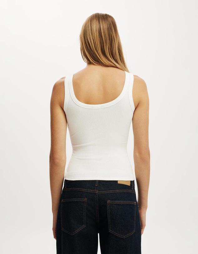 Cotton On - Blake Rib Scoop Tank